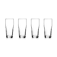 North Mountain Supply Brewhouse Beer Glasses, Stackable - for Any Style and Flavor of Beer - 20 Ounces - Set of 4