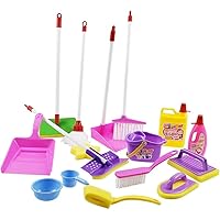 Kids Cleaning Toy Set, 1 Set Kids Cleaning Toys for Kids, Toddler Household Cleaning Tools with Broom Mop Dust Pan, Pretend Toy for Children 3+