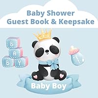 Baby Shower Guest Book: Baby Boy Panda Theme | Welcome Baby Boy Keepsake
