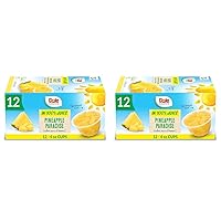 Dole Pineapple Paradise Pineapple Tidbits in a Blend of 100% Fruit Juices Snacks, 4oz 12 Total Cups, Gluten & Dairy Free, Bulk Lunch Snacks for Kids & Adults (Pack of 2)