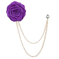 Mens Brooches Shirts Collar Chain Suit Flower Metal Lapel Pins for Suit