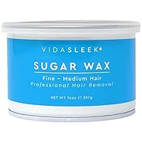 Full Body Hair Removal Sugar Wax For Fine to Medium Hairs - All Natural - Professional Size 14 oz. Tin