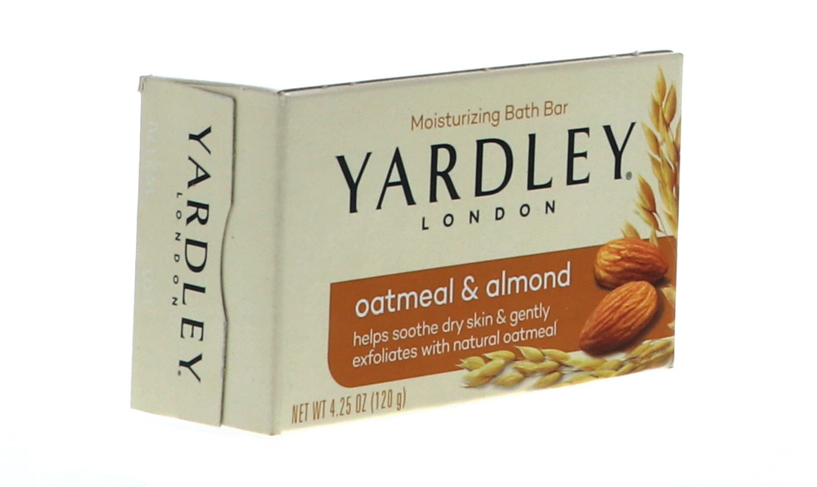 Yardley London Oatmeal and Almond Naturally Moisturizing Bath Bar, 4.0 Oz., 2 Count