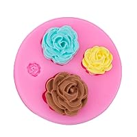 Flowers Roses Camellias Silicone Moulds Cake Baking Decoration (Type2)