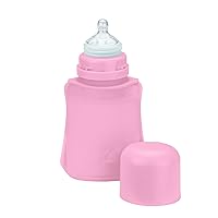 Sprout Ware Baby Pocket Made from Silicone and Plants (8 oz.), Non-Toxic Silicone Plant-Based Plastic Baby Pocket Without BPA, BPS, BPF - Pink