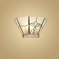 Vintage Wall Light Nordic Wall Decoration Auxiliary Lamp Hotel Villa Hall Lights Copper, Bronze Color, 7.1 * 13.4 Inches Wall Lamp