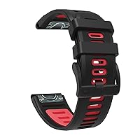 Quick Easy Fit Silicone Replacement Strap for Garmin Fenix 7 7X 6 6X Forerunner 935 945, Approach S60 S62, Descent Mk1 Mk2 Mk2i Watch 26 22mm Wristband