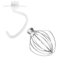 Dough Hook & Wire Whip for 4.5 and 5-Quart Tilt-Head Kitchenaid Stand Mixer