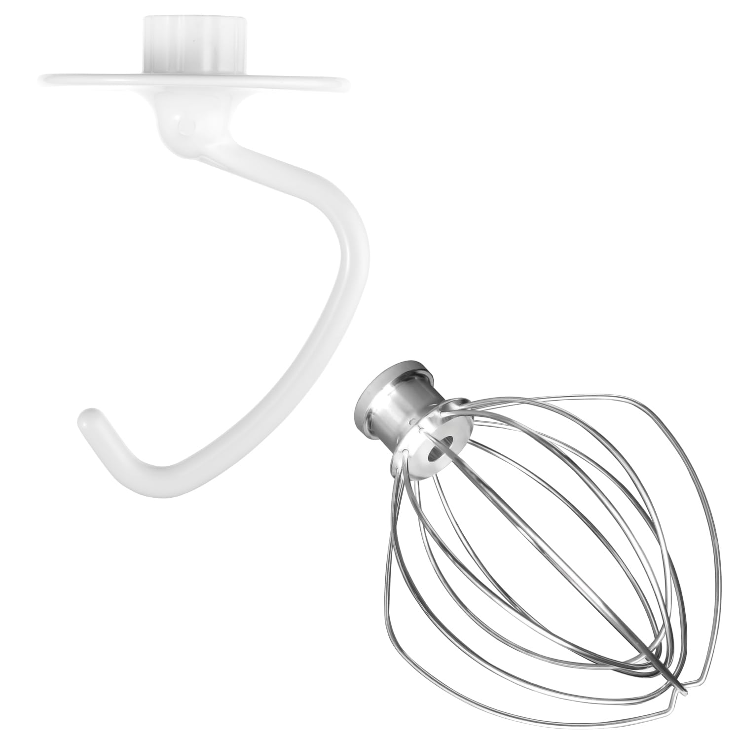 Dough Hook & Wire Whip for 4.5 and 5-Quart Tilt-Head Kitchenaid Stand Mixer