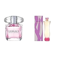 Versace Bright Crystal for Women Eau-de-toillete Spray, 1.7 Fl Oz & Woman for Women 3.4 oz Eau de Parfum Spray