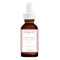 Olivia Care Rosehip Face Oil | Large 2 oz | Packed with Vitamins E, C and A to treat Wrinkles, Acne Scars, Blemishes and Dark Circle– All natural beauty moisturizer for skincare