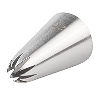Restaurantware Pastry Tek Piping Tip 1 Reusable Drop Flower Icing Tip - #2C Dent-Resistant Stainless Steel Pastry Tip Dishwasher-Safe Decorate Cupcakes Cakes or Cookies