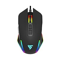 Victsing Gaming Mouse Wired, RGB Mouse Gamer, Fire Button/7 Backlit Mode/8 Programmable Buttons/8000 Dpi Adjustable, Mouse Gaming for Windows Pc Gamer