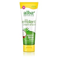 Alba Botanica Very Emollient Cream Shave, Coconut Lime, 8 Oz