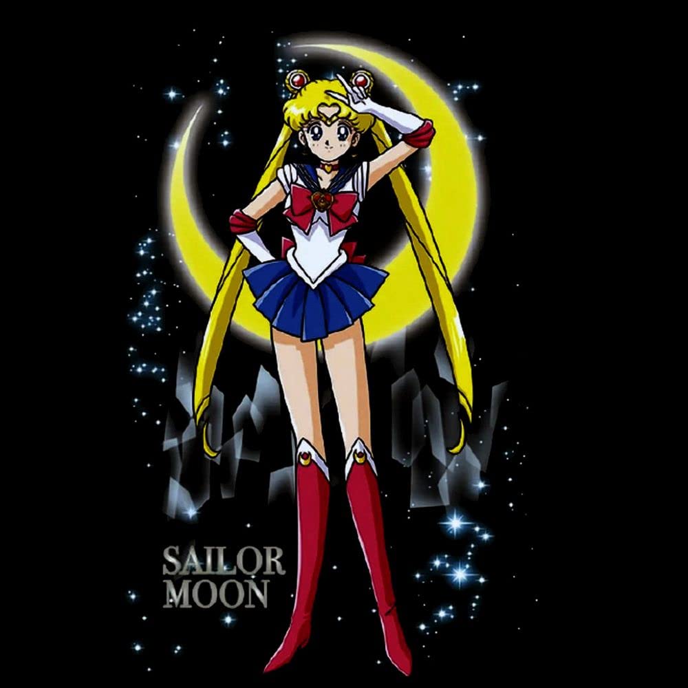 Great Eastern Entertainment Sailor Moon Stars Men's Eternal Sailor Moon T-Shirt, Black, Small