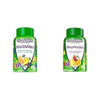 Vitafusion MultiVites Gummy Multivitamins for Adults with 12 Vitamins and Minerals & Magnesium Gummy Supplement, 60ct