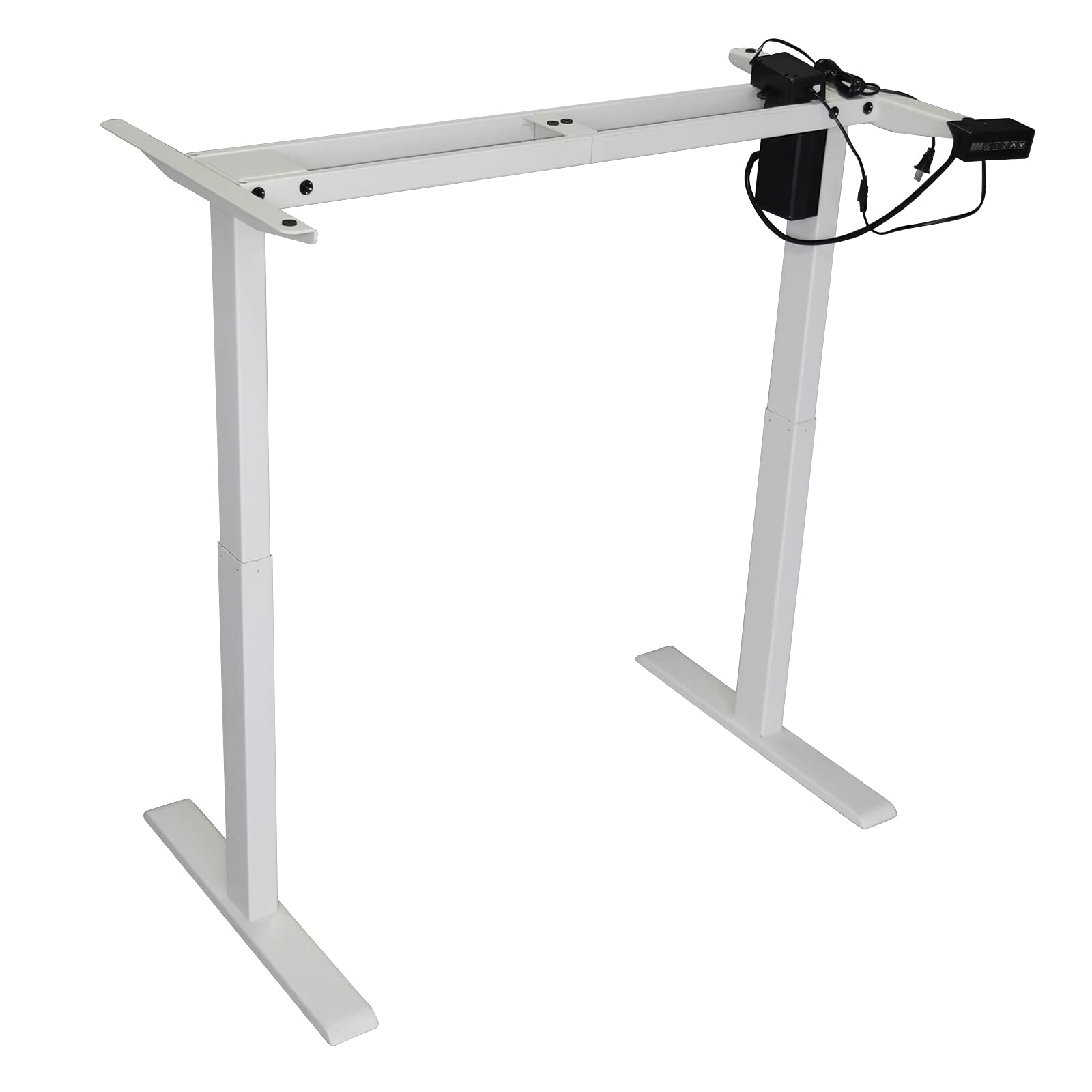 Yarebest Standing Desk Frame, White Adjustable Desk Frame Electric