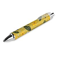 Leaves Flower Ballpoint Pens Black Ink Ball Point Pen Retractable Journaling Pen Work Pens for Men Women Office Supplies 1 PCS