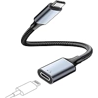 USB C to Lightning Audio Adapter Cable USB Type C Male to Lightning HiFi Audio Female Headphones Converter Fit with iPhone 15, iPad Pro/Air, MacBook, Galaxy S23 S22, Pixel 7 6 (Not for Charge&Data)