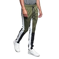 Men's Side Stripe Ankle Zip Drawstring Premium Trackpants