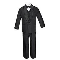 Boys Black Formal Vest Set Shawl Lapel Suits Tuxedo from New Born to Teen