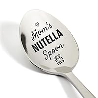 Mom's Nutella Spoon Engraved Stainless Steel, Nutella Lover Gifts for Mom Her Mum Mommy, Best Nutella Spoon Gifts for Birthday Mother’s Day Christmas