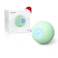 Cheerble Smart Interactive Dog Toy, Wicked Ball, Automatic Moving Bouncing Rotating Ball, Active Rolling Ball for Medium Large Dogs Boredom, Peppy Pet Ball with Lights, Fun Birthday Gift (Green)