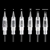 10PCS Permanent Makeup Clear Needle Cartridges for Eyebrow Eyeliner Tattoo Machine (7F)