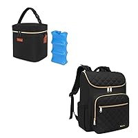 Mancro Breastmilk Cooler Bag with Ice Pack for Working Moms & Diaper Bag Backpack for Travel