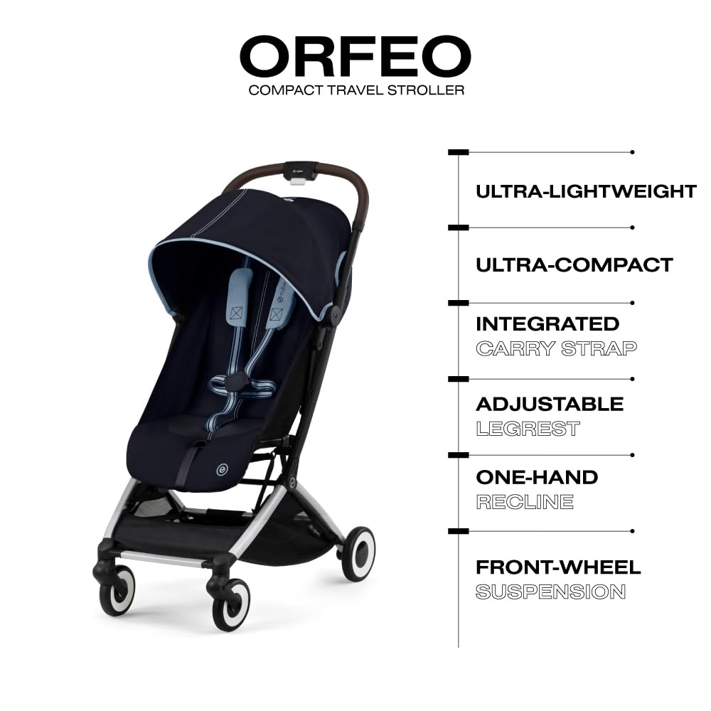Cybex Orfeo Ultra-Lightweight Travel Stroller Ocean Blue
