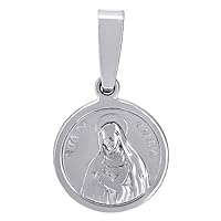 925 Sterling Silver Unisex CZ Padre Pio Of Pietrelcina Religious Charm Pendant Necklace Measures 21.7x12.2m Jewelry for Women