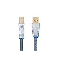 Monolith USB Digital Audio Cable - USB Type-A to USB Type-B, Gold-Plated Connectors, 22AWG, 2 Meter, Gray