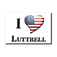 LUTTRELL FRIDGE MAGNET TENNESSEE (TN) MAGNETS USA SOUVENIR I LOVE GIFT (Var. GOCCIA)