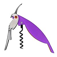 Parrot Bottle Opener Multifuctional Knife Stainless Steel Corkscrew For Cans Jars Red Wine Beer Bottles Bar Tools (Purple)