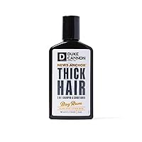 Duke Cannon News Anchor 2-in-1 Hair Wash - Bay Rum, 10 fl. oz, Stimulating Hair Shampoo & Conditioner