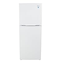 Avanti FF7B0W FF7B Apartment Size Refridgerator, Compact Fridge with Top Freezer with Temperature Control and Adjustable Shelves and Crisper Drawer, 7.0 cu.ft, White, 7 cu. ft