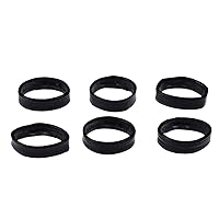 6pcs Leather Watch Strap Loop Band Holder 18mm Leather Watch Keeper Retainer Ring Replacement Watch Repair Supplies Black