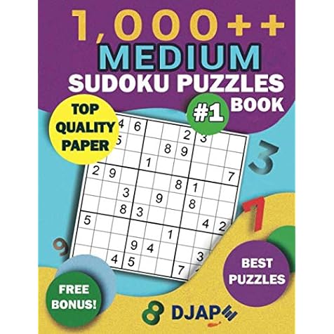 1,000++ MEDIUM Sudoku Puzzles Book: Top Quality Paper, Best Puzzles, Free Bonus!