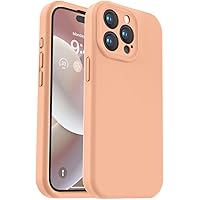 Vooii Compatible with iPhone 15 Pro Max Case, Upgraded Premium Silicone, [Camera Protection] [Soft Anti-Scratch Microfiber Lining] Shockproof Phone Case for iPhone 15 Pro Max 6.7 inch - Cantaloupe