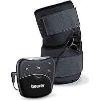 Beurer EM29 2-in-1 Knee and Elbow TENS Machine for Pain Relief with 20 Intensity Levels, 4 Programs, and Reusable Water Contact Electrodes, Digital Muscle Stimulator Device