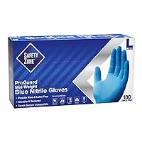 Safety Zone GNPR-MD-1M Powder Free Glove, 3.7Mil, M (Pack of 1000)