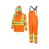 High Visibility Safety Rain Suit, Unisex,