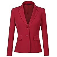 YUNCLOS Women's Casual Long Sleeve Button Slim Work Office Blazer Jacket