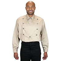 Historical Emporium Men's Western Longview Cotton Bib Shirt