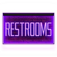 120015 Toilet Restrooms Washroom Lounge Bathroom For Restaurant Cafe Shop Mall Bar Display LED Light Neon Sign (16