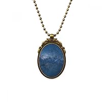 Dark Galaxy Blue Stars Clouds Antique Necklace Vintage Bead Pendant Keychain
