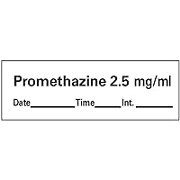 AN-206D25 Anesthesia Tape with Date, Time and Initial, Removable, Promethazine 2.5 mg/mL, 1