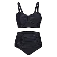 Two Piece Swimsuit for Women Tummy Control Plus Women Swimsuits Two Piece Shorts Sexy Two-Piece Set Summer Sw