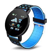 Smart Watch for iOS and Android Phone, Men's Women's Watch IP67 Waterproof Smart Watch Fitness Tracker Watch with Heart Rate/Sleep Monitoring Step Counter Bluetooth Reminder (Blue)