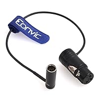 Eonvic 3 Pin Mini-XLR Male to Full Size 3 Pin XLR Female Audio Cable for BMPCC 4K 6K Camera Video